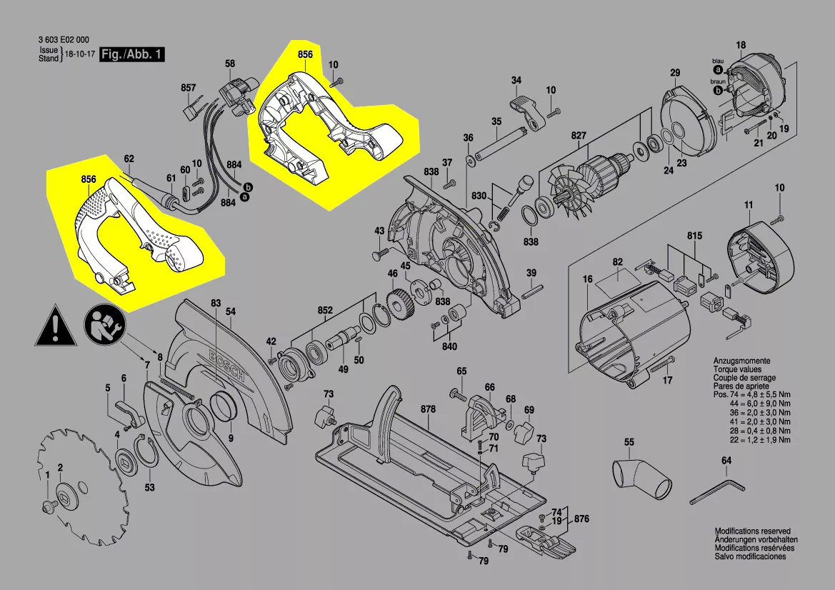 poignée réf. 1 609 203 Y70 Bosch